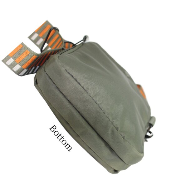 IHKWIP XL Everyday Essential Military Olive Nylon Styling Cross Body Mini Bag - Picture 4 of 7